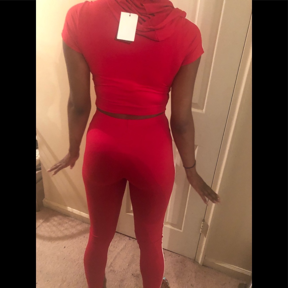 Matching Red Jumpsuit Set - Picture 2 of 2